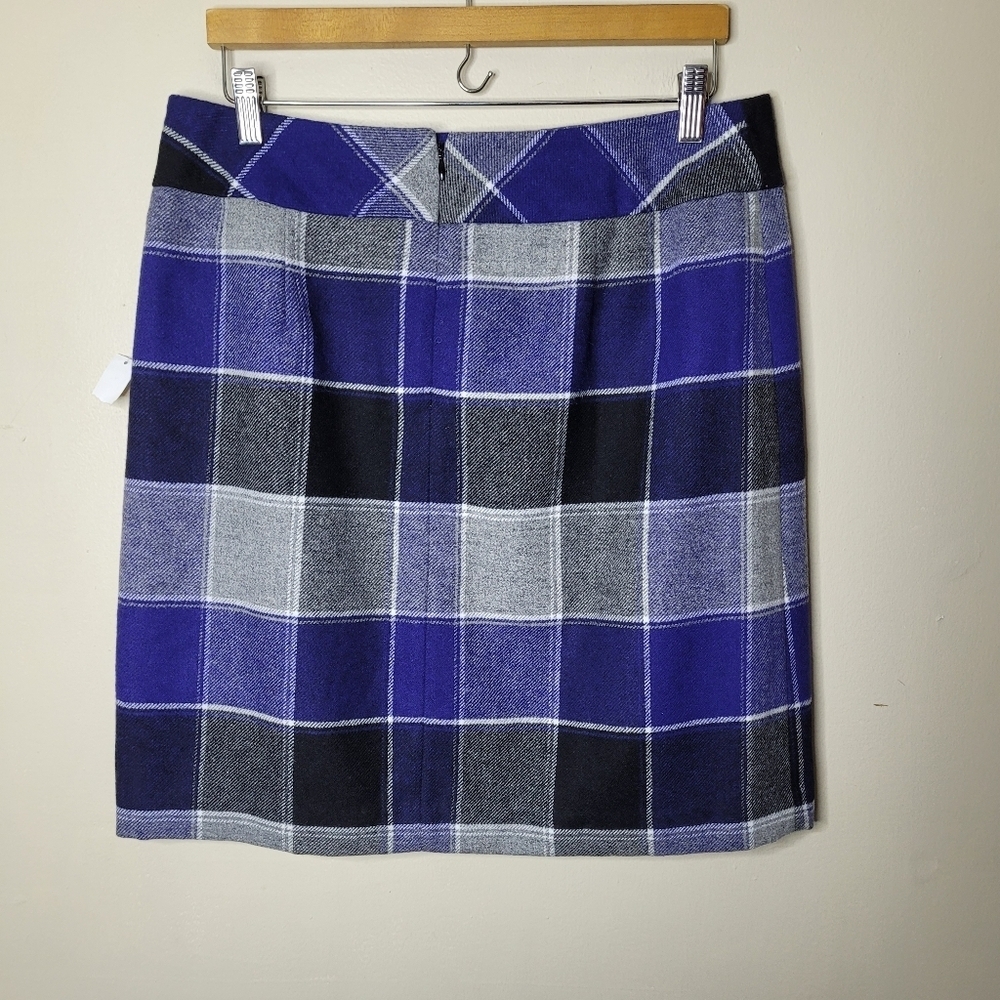 Talbots Plaid Knit Pencil Skirt NWT Size 12 - Picture 5 of 10